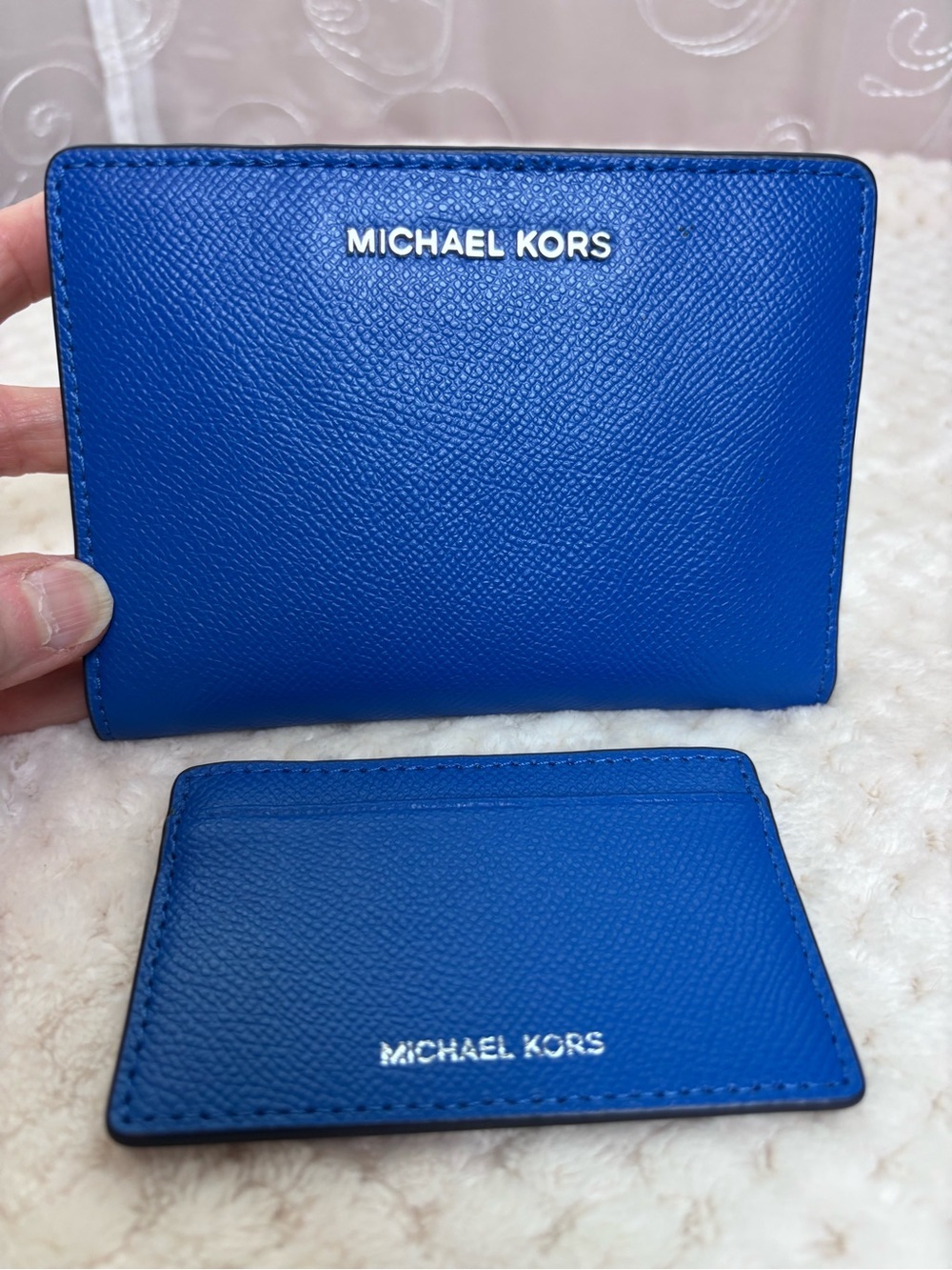 Michael Kors Jet Set Saffiano Bright Blue Bifold Wallet